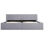 Hydraulisches Bett mit Stauraum und hellgrauem LED-Stoff 180x200 cm von vidaXL, Betten und Lattenroste - Ref: Foro24-285581, ...