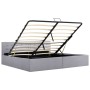 Hydraulisches Bett mit Stauraum und hellgrauem LED-Stoff 180x200 cm von vidaXL, Betten und Lattenroste - Ref: Foro24-285581, ...
