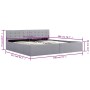 Hydraulisches Bett mit Stauraum und hellgrauem LED-Stoff 180x200 cm von vidaXL, Betten und Lattenroste - Ref: Foro24-285581, ...