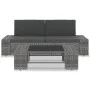 Juego de muebles de jardín 3 piezas ratán sintético gris by vidaXL, Modular outdoor sofas - Ref: Foro24-49527, Price: 244,49 ...