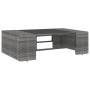 3-teiliges Gartenmöbel-Set aus grauem Kunststoff-Rattan von vidaXL, Modulare Sofas für den Außenbereich - Ref: Foro24-49527, ...