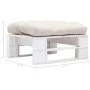 Garten-Palettenhocker mit weißem Holzsandkissen von vidaXL, Hocker für den Außenbereich - Ref: Foro24-277374, Preis: 65,62 €,...