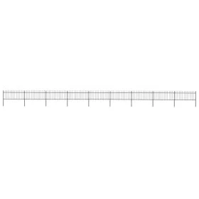 Gartenzaun mit Speerspitzen aus schwarzem Stahl, 15,3 x 0,8 m von vidaXL, Zaunpaneele - Ref: Foro24-277610, Preis: 442,51 €, ...