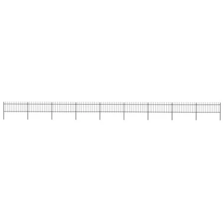 Gartenzaun mit Speerspitzen aus schwarzem Stahl, 15,3 x 0,8 m von vidaXL, Zaunpaneele - Ref: Foro24-277610, Preis: 442,51 €, ...