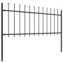Garden fence with black steel spearheads 15.3x0.8 m by vidaXL, fence panels - Ref: Foro24-277610, Price: 435,58 €, Discount: %