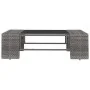 3-teiliges Gartenmöbel-Set aus grauem Kunststoff-Rattan von vidaXL, Modulare Sofas für den Außenbereich - Ref: Foro24-49527, ...