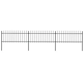 Gartenzaun mit Speerspitzen aus schwarzem Stahl 5,1x0,8 m von vidaXL, Zaunpaneele - Ref: Foro24-277604, Preis: 149,45 €, Raba...