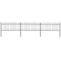 Gartenzaun mit Speerspitzen aus schwarzem Stahl 5,1x0,8 m von vidaXL, Zaunpaneele - Ref: Foro24-277604, Preis: 151,00 €, Raba...