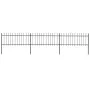Gartenzaun mit Speerspitzen aus schwarzem Stahl 5,1x0,8 m von vidaXL, Zaunpaneele - Ref: Foro24-277604, Preis: 156,26 €, Raba...