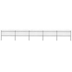 Gartenzaun mit Speerspitzen aus schwarzem Stahl 8,5x0,8 m von vidaXL, Zaunpaneele - Ref: Foro24-277606, Preis: 248,07 €, Raba...