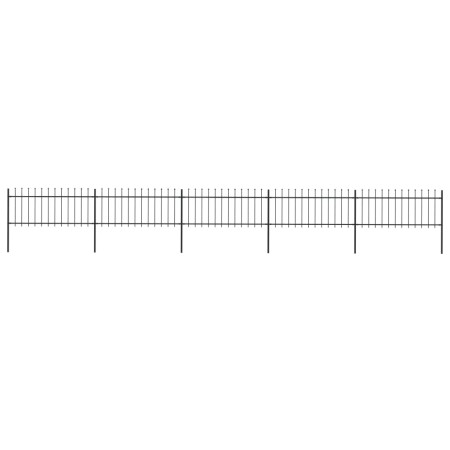 Gartenzaun mit Speerspitzen aus schwarzem Stahl 8,5x0,8 m von vidaXL, Zaunpaneele - Ref: Foro24-277606, Preis: 229,45 €, Raba...