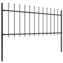 Gartenzaun mit Speerspitzen aus schwarzem Stahl 8,5x0,8 m von vidaXL, Zaunpaneele - Ref: Foro24-277606, Preis: 229,45 €, Raba...