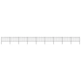 Garden fence with black steel spearheads 15.3x1 m by vidaXL, fence panels - Ref: Foro24-277619, Price: 520,41 €, Discount: %