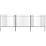 Garden fence with black steel spearheads 5.1x1.5 m by vidaXL, fence panels - Ref: Foro24-277631, Price: 208,40 €, Discount: %