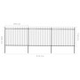 Valla de jardín con puntas de lanza acero negro 5,1x1,5 m de vidaXL, Paneles de vallas - Ref: Foro24-277631, Precio: 207,45 €...