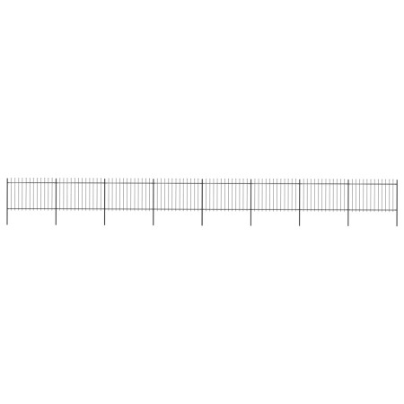 Gartenzaun mit Speerspitzen aus schwarzem Stahl, 13,6 x 1,2 m von vidaXL, Zaunpaneele - Ref: Foro24-277627, Preis: 432,47 €, ...