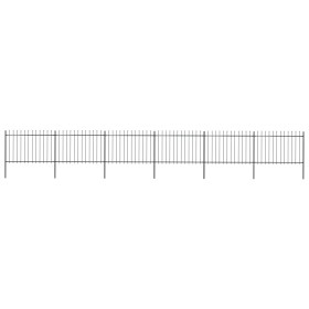 Gartenzaun mit Speerspitzen aus schwarzem Stahl 10,2x1,2 m von vidaXL, Zaunpaneele - Ref: Foro24-277625, Preis: 347,11 €, Rab...
