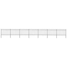 Gartenzaun mit schwarzen Stahlringspitzen 11,9 x 1,2 m von vidaXL, Zaunpaneele - Ref: Foro24-277671, Preis: 412,96 €, Rabatt: %