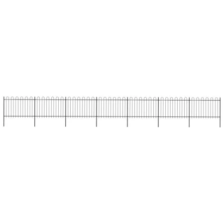 Gartenzaun mit schwarzen Stahlringspitzen 11,9 x 1,2 m von vidaXL, Zaunpaneele - Ref: Foro24-277671, Preis: 412,96 €, Rabatt: %