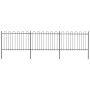 Gartenzaun mit schwarzen Stahlringspitzen 5,1 x 1,2 m von vidaXL, Zaunpaneele - Ref: Foro24-277667, Preis: 186,38 €, Rabatt: %