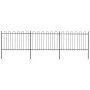 Valla de jardín con puntas de aro acero negro 5,1x1,2 m de vidaXL, Paneles de vallas - Ref: Foro24-277667, Precio: 192,93 €, ...