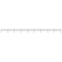 Garden fence with black steel hoop tips 15.3x0.6 m by vidaXL, fence panels - Ref: Foro24-277646, Price: 421,31 €, Discount: %