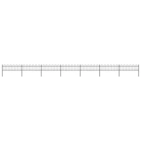 Gartenzaun mit schwarzen Stahlringspitzen 11,9 x 0,6 m von vidaXL, Zaunpaneele - Ref: Foro24-277644, Preis: 299,63 €, Rabatt: %