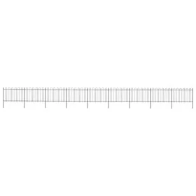 Gartenzaun mit schwarzen Stahlringspitzen 15,3 x 1,2 m von vidaXL, Zaunpaneele - Ref: Foro24-277673, Preis: 529,77 €, Rabatt: %