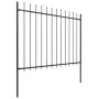 Gartenzaun mit Speerspitzen aus schwarzem Stahl 8,5x1,5 m von vidaXL, Zaunpaneele - Ref: Foro24-277633, Preis: 340,66 €, Raba...