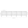 Gartenzaun mit Speerspitzen aus schwarzem Stahl 8,5x1,5 m von vidaXL, Zaunpaneele - Ref: Foro24-277633, Preis: 340,66 €, Raba...