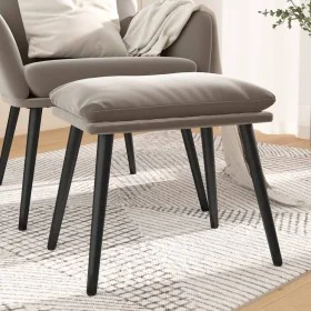 Reposapiés de terciopelo gris claro 45x29,5x35 cm de vidaXL, Otomanas - Ref: Foro24-341504, Precio: 33,37 €, Descuento: %