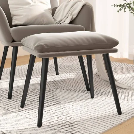 Hellgrauer Samt-Fußhocker 45x29,5x35 cm von vidaXL, Osmanen - Ref: Foro24-341504, Preis: 33,37 €, Rabatt: %