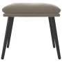 Hellgrauer Samt-Fußhocker 45x29,5x35 cm von vidaXL, Osmanen - Ref: Foro24-341504, Preis: 33,37 €, Rabatt: %