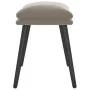 Light gray velvet footstool 45x29.5x35 cm by vidaXL, Ottomans - Ref: Foro24-341504, Price: 33,37 €, Discount: %