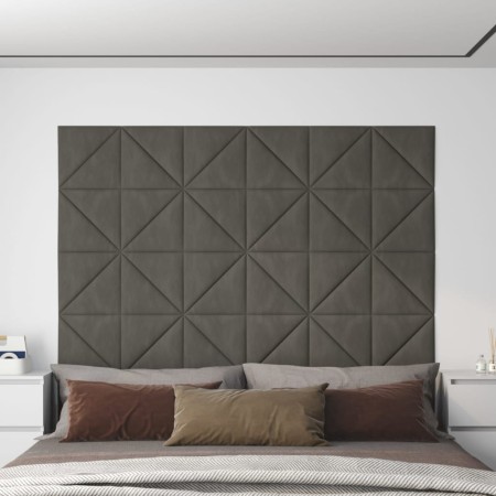 Wandpaneele 12 Stück dunkelgrauer Samt 30x30 cm 0,54 m² von vidaXL, Wandverkleidung - Ref: Foro24-343948, Preis: 32,48 €, Rab...