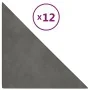Wandpaneele 12 Stück dunkelgrauer Samt 30x30 cm 0,54 m² von vidaXL, Wandverkleidung - Ref: Foro24-343948, Preis: 29,04 €, Rab...