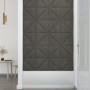 Paneles de pared 12 uds terciopelo gris oscuro 30x30 cm 0,54 m²
