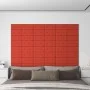 Wandpaneele 12 Stück rotes Kunstleder 30x15 cm 0,54 m² von vidaXL, Wandverkleidung - Ref: Foro24-343969, Preis: 19,87 €, Raba...