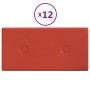 Wandpaneele 12 Stück rotes Kunstleder 30x15 cm 0,54 m² von vidaXL, Wandverkleidung - Ref: Foro24-343969, Preis: 20,05 €, Raba...