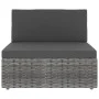 Garden furniture set 2 pieces gray synthetic rattan by vidaXL, Modular outdoor sofas - Ref: Foro24-49522, Price: 157,41 €, Di...