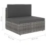 Garden furniture set 2 pieces gray synthetic rattan by vidaXL, Modular outdoor sofas - Ref: Foro24-49522, Price: 157,41 €, Di...