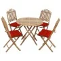 5-piece folding garden dining set with bamboo cushions by vidaXL, Garden sets - Ref: Foro24-3063981, Price: 268,66 €, Discoun...
