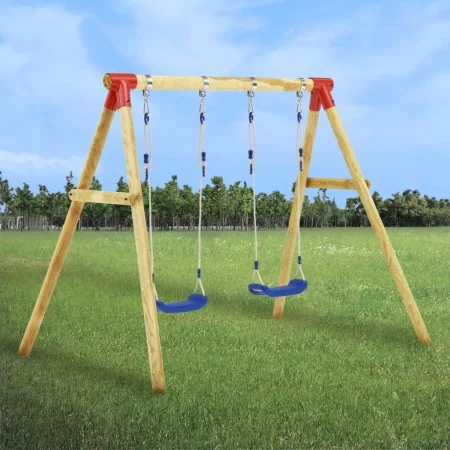 Pine wood swing 230x130x166 cm by vidaXL, Swings and play structures - Ref: Foro24-279062, Price: 165,36 €, Discount: %