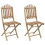 Folding garden chairs with cushions 2 units bamboo by vidaXL, Garden chairs - Ref: Foro24-3064009, Price: 112,64 €, Discount: %