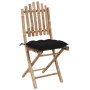 Folding garden chairs with cushions 2 units bamboo by vidaXL, Garden chairs - Ref: Foro24-3064009, Price: 114,44 €, Discount: %