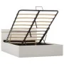 Cama canapé hidráulica con LED cuero sintético blanco 120x200cm de vidaXL, Camas y somieres - Ref: Foro24-285548, Precio: 457...