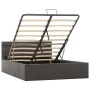 Hydraulic canape bed with LED gray synthetic leather 140x200 cm by vidaXL, Beds and slatted bases - Ref: Foro24-285555, Price...
