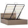 Cama canapé hidráulica LED cuero sintético capuchino 120x200 cm de vidaXL, Camas y somieres - Ref: Foro24-285560, Precio: 345...