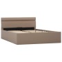 Cama canapé hidráulica LED cuero sintético capuchino 120x200 cm de vidaXL, Camas y somieres - Ref: Foro24-285560, Precio: 345...