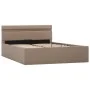 LED hydraulic trundle bed synthetic leather cappuccino 120x200 cm by vidaXL, Beds and slatted bases - Ref: Foro24-285560, Pri...